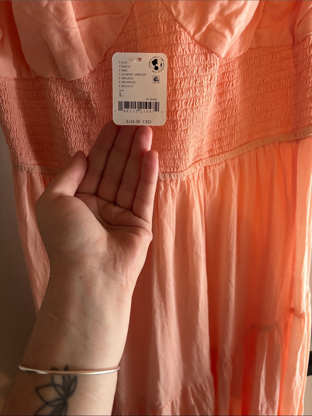 Free People Apricot Tiered Maxi Dress - Picture 2 of 3